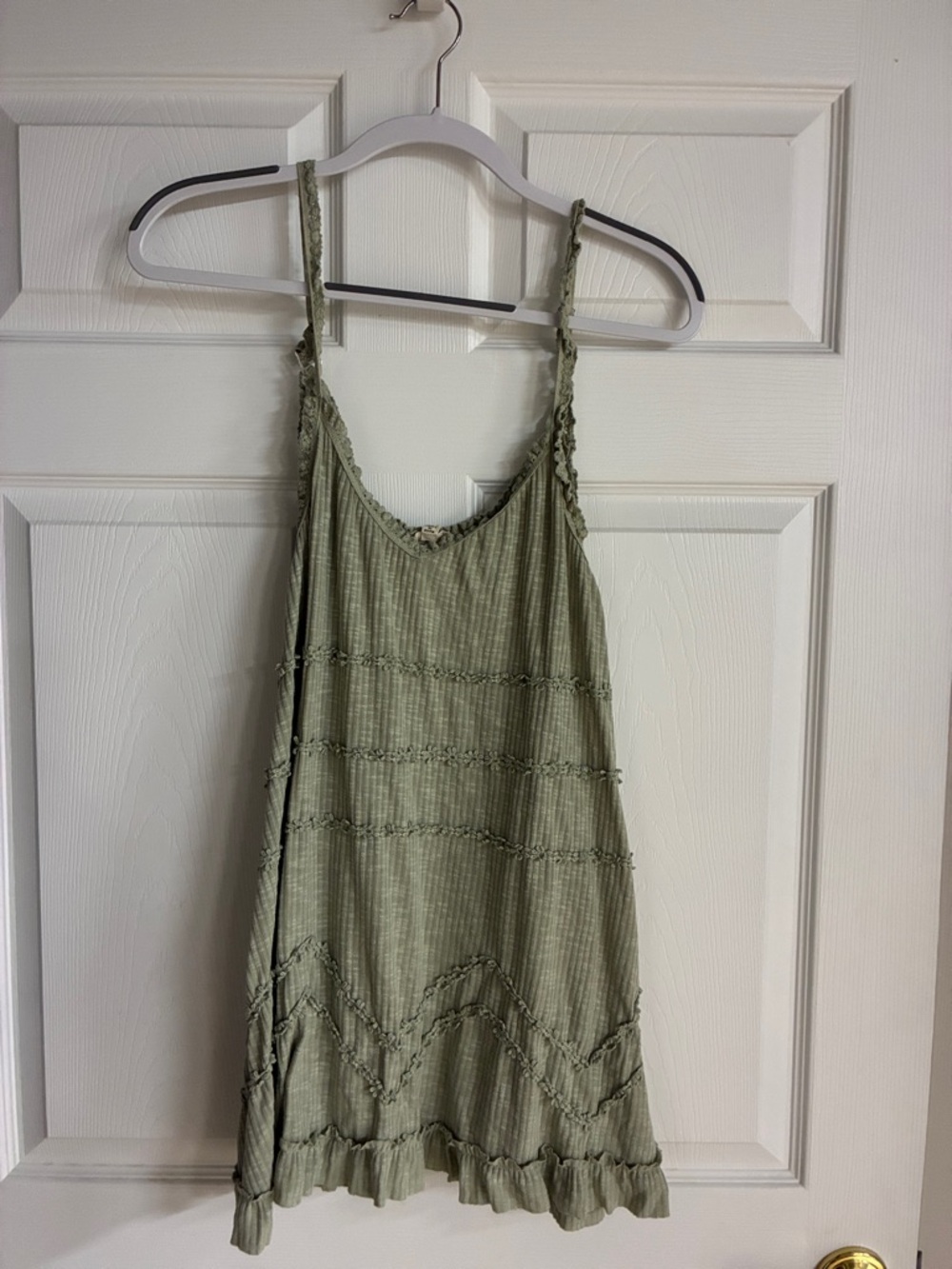 Light Olive Green Strappy Summer shirt